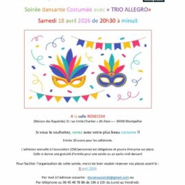 Soirée dansante costumée du 18 avril 2026