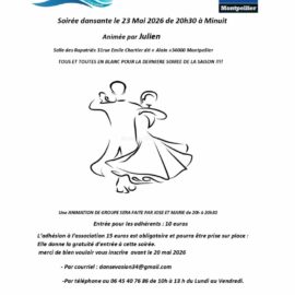 Soirée dansante le 23 mai 2026