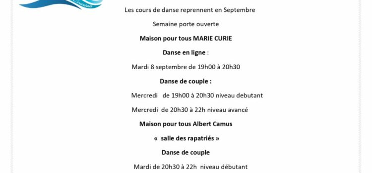 C&rsquo;est la rentrée chez Danse Evasion aussi