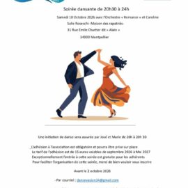 Soirée dansante du 10 Octobre 2026
